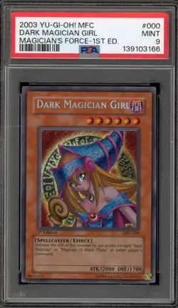 Yu-Gi-Oh! Dark Magician Girl Magician's Force 1st Edition Secret MFC-000 PSA 9 - Image 1
