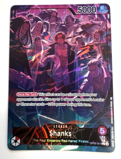 Shanks (English Version 2nd Anniversary Set) OP09-001 One Piece Promotion Cards - Image 1