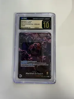 CGC 10 Marshall.D.Teach (English Version 2nd Anniversary Set) OP09-081 One Piece - Image 1