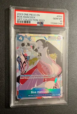 ONE PIECE OP02 059 GIFT COLLECTION 2023 PROMO - BOA HANCOCK PSA 10 GEM MINT - Image 2