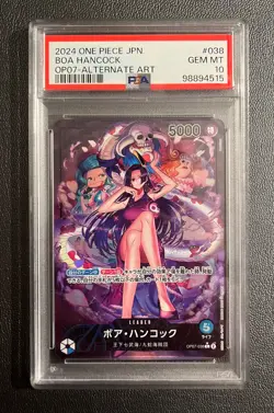 One Piece OP07 500 Years Future Japanese Boa Hancock Alt Leader *GEM MINT PSA 10 - Image 1