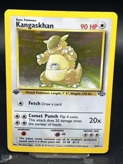 Pokemon Kangaskhan Jungle 1st Edition Holo Rare 5/64 90 HP Card - Image 1