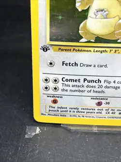 Pokemon Kangaskhan Jungle 1st Edition Holo Rare 5/64 90 HP Card - Image 4