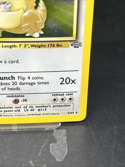 Pokemon Kangaskhan Jungle 1st Edition Holo Rare 5/64 90 HP Card - Image 5