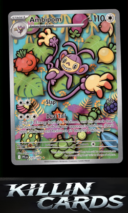 Ambipom - 107/094 107/094 Pokemon Illustration Rare ME02: Phantasmal Flames Card - Image 1