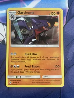 Pokemon Card Garchomp Forbidden Light Holo Rare 62/131 Near Mint - Image 1