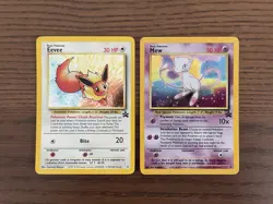 Pokemon TCG Holo Mew and Eevee Black Star Promo Cards - Image 1