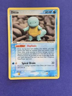 Pokemon TCG Ditto 64/113 Squirtle EX Delta Species 2005 Card NM Non Holo Vintage - Image 1