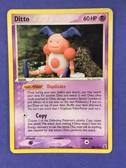 Pokeman Card Ditto 38/113 (Mr. Mime) Uncommon Non-Holo Delta Species LP - Image 1
