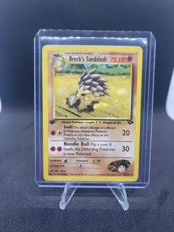 Brock's Sandslash 1st Edition 🔥 Vintage Gym Challenge Pokemon Card 36/132 - Image 1