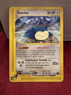 Snorlax 100/144 Skyridge Non-Holo Vintage Pokemon Card 2003 LP - Image 3