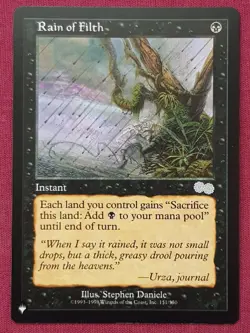 Magic The Gathering THE LIST - URZA'S SAGA RAIN OF FILTH black card MTG - Image 1