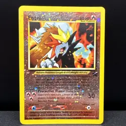 Entei 34 Black Star Reverse Holo Rare Promo Wizard Pokemon Card HP - Image 1