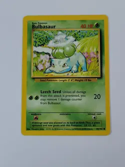 Pokemon Card Bulbasaur 044/102 Base Set Regular US - Image 1