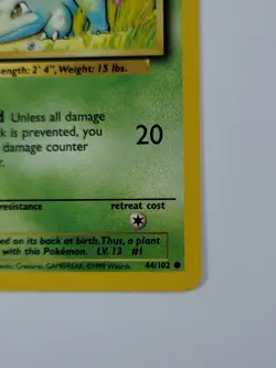Pokemon Card Bulbasaur 044/102 Base Set Regular US - Image 4