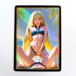 CYNTHIA LUSAMINE Waifu Anime Card LIMITED 1/1 Custom TCG Holo T13642 - Image 1