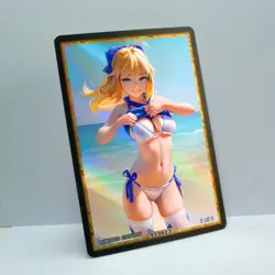 ARTORIA PENDRAGON Waifu Anime Card LIMITED 1/1 Custom TCG Holo T13623 - Image 2