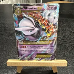 Pokemon - M Mega Mewtwo EX Ultra Rare Holo TCG Card 63/162 XY Breakthrough - Image 1