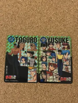 yu yu hakusho carddass 90s Foil Holo 2 set anime card - Image 1