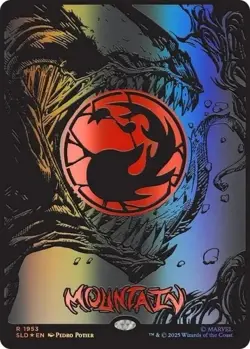 Mountain NM #1953 Mana Symbiote Raised Foil MTG Secret Lair - Image 1