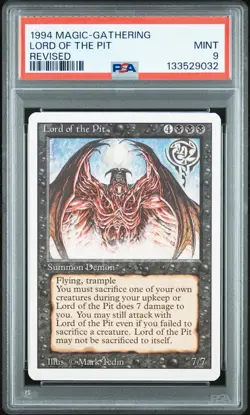 1994 Magic the Gathering MtG Lord of the Pit - Revised - PSA 9 - Image 1