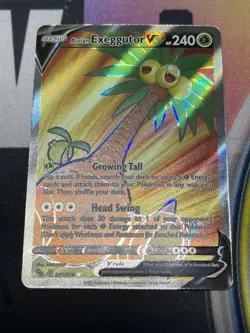 2022 Pokemon Pokemon GO Alolan Exeggutor V 071/078 NM - Image 1