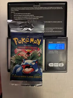 Pokemon Base Set Booster Pack Factory Sealed Heavy 21.0 Grams - Image 1