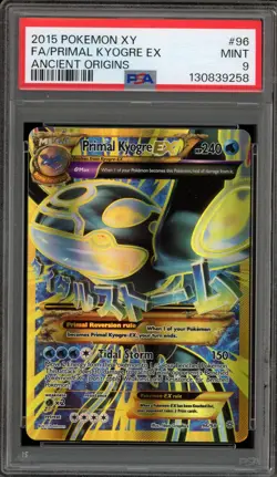 Pokemon Primal Kyogre EX XY Ancient Origins Full Art #96 PSA 9 Mint - Image 1