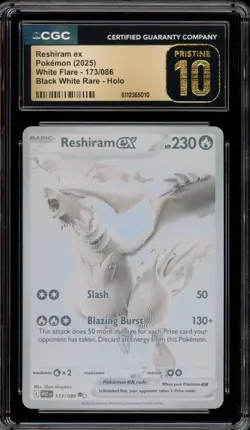 Pokemon Reshiram ex White Flare Black White Rare #173 CGC 10 Pristine - Image 1