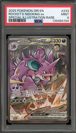 Pokemon Team Rocket's Nidoking ex Destined Rivals SIR #233 PSA 9 Mint - Image 1