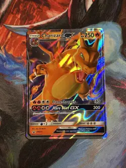 Pokemon TCG Charizard GX Black Star Promo SM211 Holo Card - LP - Image 1