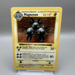 Magneton 9/102 Holo Unlimited WOTC Base Set Pokemon Card 1999 NM - LP - Image 1
