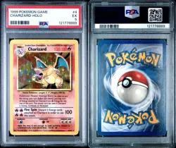 PSA 5 Charizard 4/102 Holo Pokemon Base Set Unlimited 1999 - Image 3
