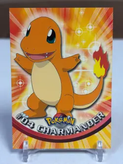 1999 Topps Pokemon #04 Charmander (TV Animation Series 1) 1st Print Blue Logo NM - Image 1