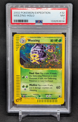 SWIRL Weezing 32/165 Holo PSA 7 Pokemon Expedition - Image 1