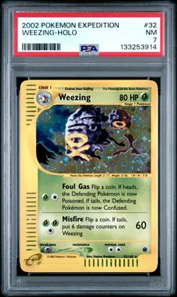 SWIRL Weezing 32/165 Holo PSA 7 Pokemon Expedition - Image 4