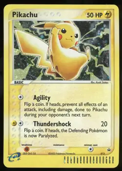 Pokemon TCG Pikachu Holo Black Star Promo 012 E-Reader WOTC LP - Image 1