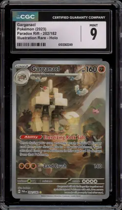 Pokemon Garganacl Paradox Rift Illustration Rare #202 CGC 9 Mint - Image 1