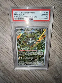 Magneton Pokemon Center Pokemon TCG #159 Surging Sparks PSA 10 - Image 1