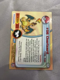 1999 Topps Pokemon TV Animation Edition Charizard #6 Black Topps - Image 2