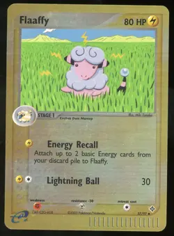 Pokemon TCG Flaffy Reverse Holo Uncommon 27/97 EX Dragon E-Reader LP - Image 1