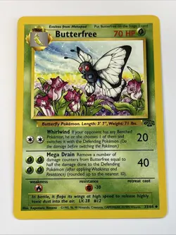 Butterfree 33/64 Jungle Regular 1999 Unlimited Pokemon Game TCG - Image 1