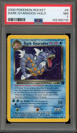 Pokemon Dark Gyarados Team Rocket 1st Edition Holo Rare #8 PSA 7 - Image 1