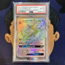 PSA 6 EX-MINT 2017 Pokemon Burning Shadows LYCANROC GX #155 Full Art Secret Rare - Image 2