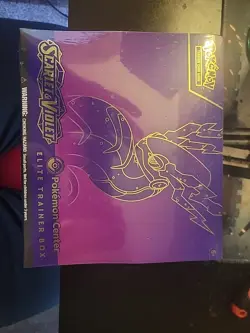 Scarlet and Violet Base Set Pokemon Center Exclusive ETB Miraidon Art SEALED - Image 1