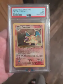 2000 Pokemon Game Charizard holo base 2 psa 5 - Image 1