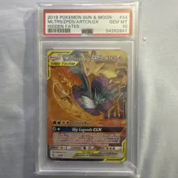 MOLTRES ZAPDOS ARTICUNO GX 2019 POKEMON HIDDEN FATES RARE 44/68 PSA 10 Q0465 - Image 1