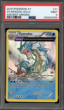 Pokemon Gyarados XY Ancient Origins Holo Rare #21 PSA 9 Mint - Image 1