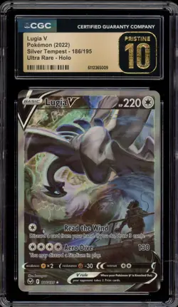 Pokemon Lugia V Silver Tempest Full Alt Art #186 CGC 10 Pristine - Image 1