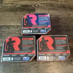 Pokemon TCG Destined Rivals Team Rocket Tin (3ct Lot) SEALED IN HAND. FAST SHIP - Image 2